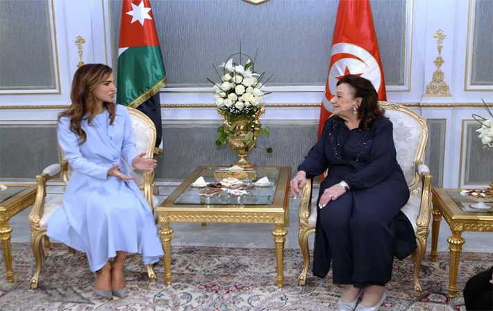 لقاء بين السيدة الأولى في تونس و الملكة رانية 