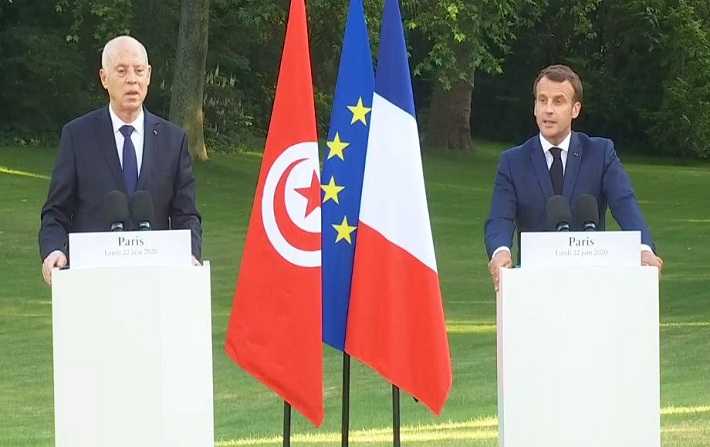 قيس سعيد من فرنسا: تونس لا تقبل بتقسيم ليبيا وهي ضدّ أيّ تدخّل أجنبي  في الأزمة الليبيّة