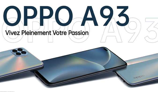 Oppo تطلق في تونس هاتفها الذكيّ الجديد A93 بستّ كاميرات وشاشة  Amoled