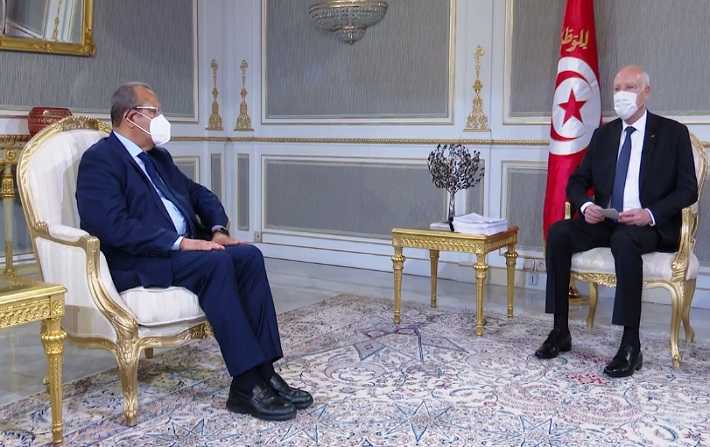 قيس سعيد يلتقي رئيس منظمة الاعراف سمير ماجول 