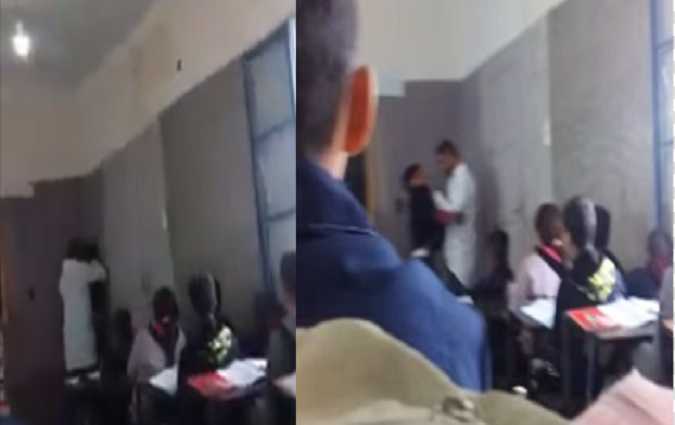صادم- معلم يعتدي بوحشية على تلميذه

