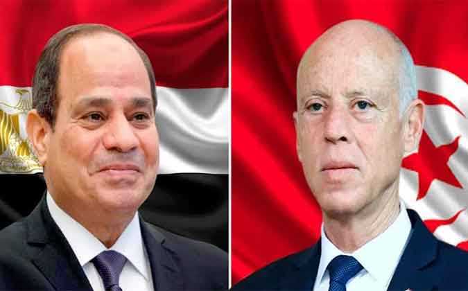 قيس سعيد يعزي الرئيس المصري عبد الفتاح السيسي