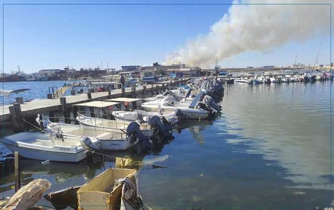 صفاقس:حريق بمصب النفايات المغلق بطريق الميناء