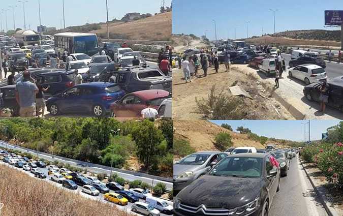 الوحدات الأمنية تتفاوض مع أهالي النحلي لفتح طريق تونس-بنزرت