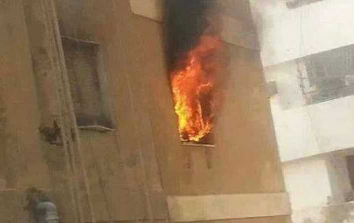 حريق هائل بحي جوهرة في سوسة