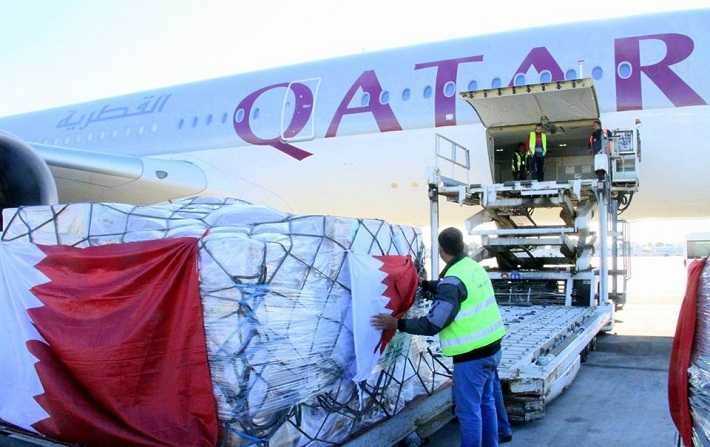 شحنة من المساعدات الطبية من دولة قطر تصل تونس

