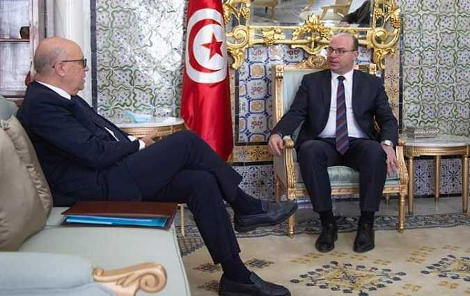 محافظ البنك المركزي التونسي مروان العباسي في ضيافة رئيس الحكومة إلياس الفخفاخ 

