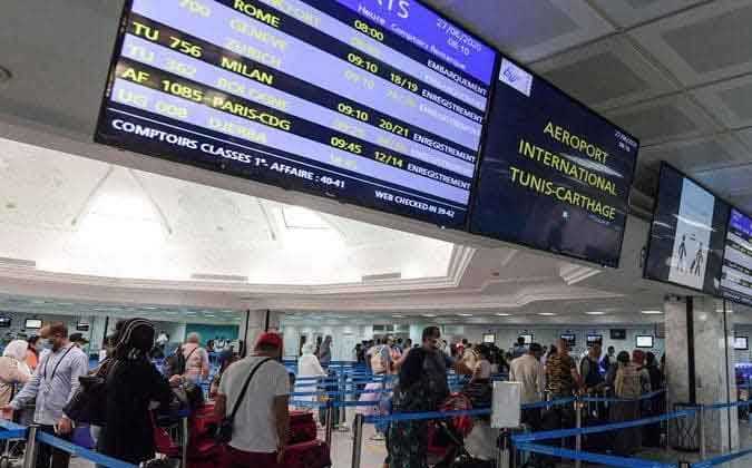 تعليق جميع الرحلات الجوية للوصول والمغادرة والعبور بين تونس  و الدنمارك 
