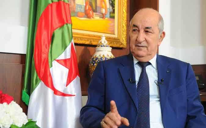  الرئيس الجزائري عبد المجيد تبون يتصل برئيس الجمهورية قيس سعيد للاطمئنان على صحته 