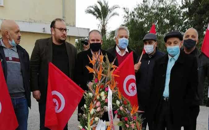 الاتحاد العام التونسي للشغل يحي ذكرى الشهيد شكري بلعيد 
