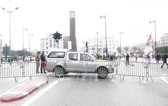 منع المظاهرات بشارع الحبيب بورقيبة

