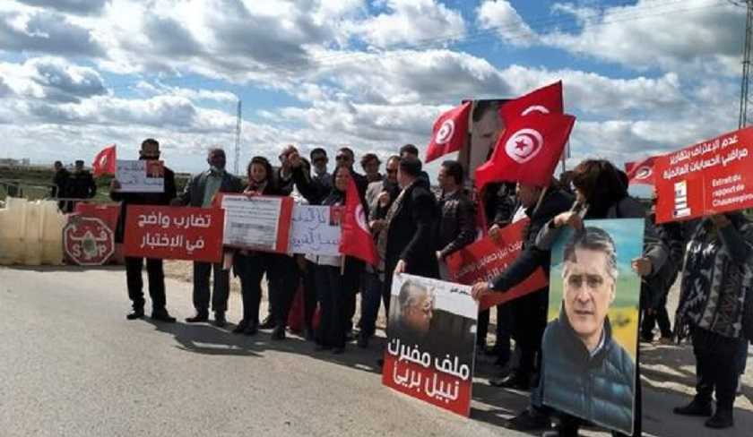 وقفة احتجاجية لأنصار قلب تونس