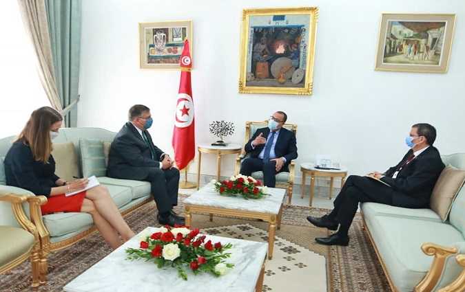 دعم الولايات المتحدة للاقتصاد التونسي بهبة مالية محور لقاء المشيشي بالسفير الأمريكي

