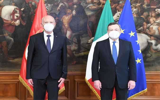 الهجرة غير النظامية محور لقاء رئيس الجمهورية قيس سعيد برئيس الوزراء الايطالي