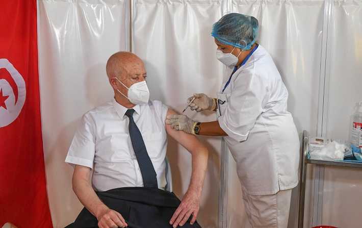 قيس سعيد تلقى الجرعة  الأولى من التلقيح ضد فيروس كورونا