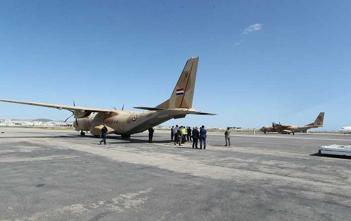 وصول ثلاثة طائرات عسكرية محمّلة بمعدات طبية وأكسجين وأدوية من مصر