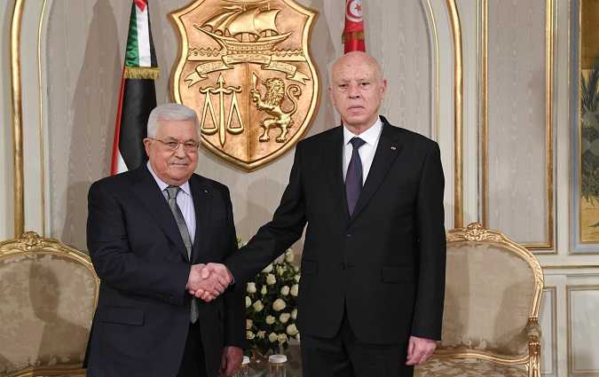 آخر مستجدات القضية الفلسطينية محور محادثة على انفراد بين الرئيسين التونسي و الفلسطيني

