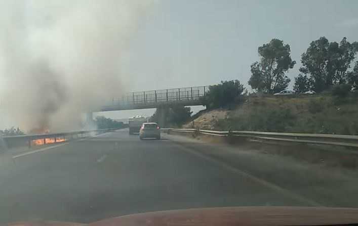 الطريقة السريعة تونس بنزرت - دخان كثيف يسبب تصادم سيارات 
