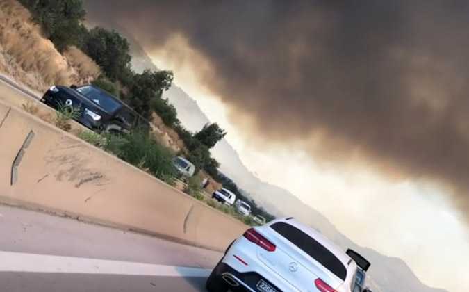 إدراة الحرس الوطني تحذر من وجود دخان كثيف في الطريق السيارة أ01