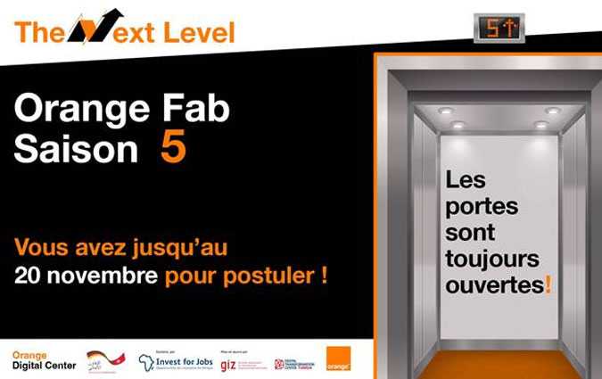التمديد في آجال قبول الملفات للمشاركة في الموسم الخامس من برنامج Orange Fab Tunisie  الخاصّ بتسريع نمو الشركات الناشئة
