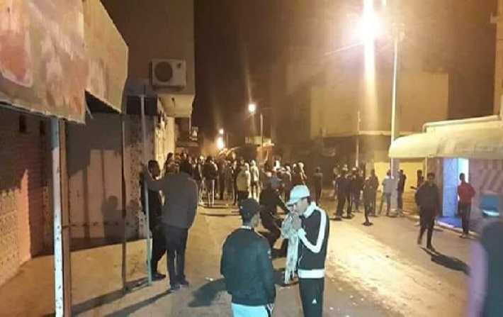 القصرين : تجدد الاحتجاجات في مفترق حي النور


