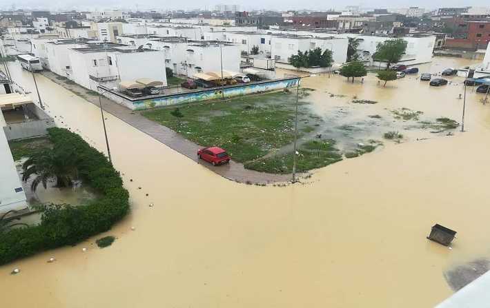 بسبب الأمطار، توقف العمل بالمقر المركزي للصندوق الوطني للتأمين على المرض
