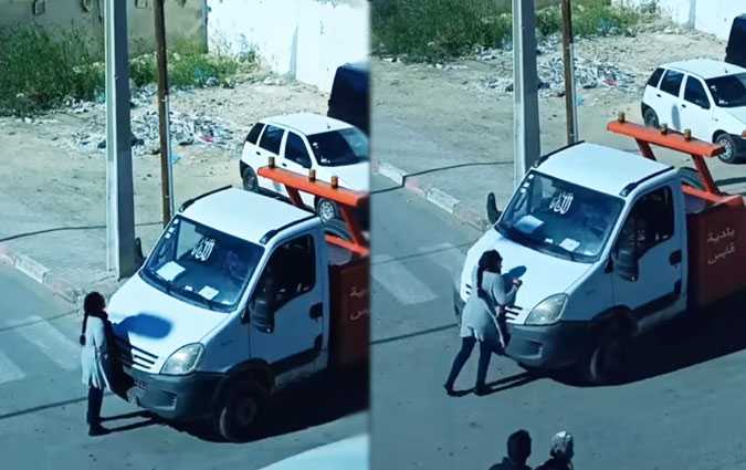 قابس – سائق رافعة شنغال يحاول دهس مواطنة

